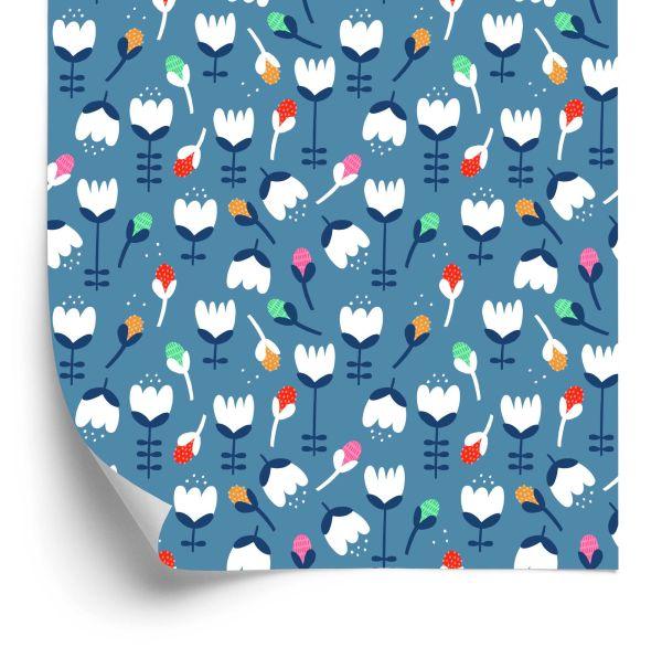 Behang Bloemen Voor Kinderen In Scandinavische Stijl