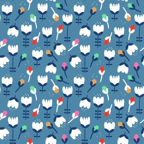 Behang Bloemen Voor Kinderen In Scandinavische Stijl - Afbeelding 2