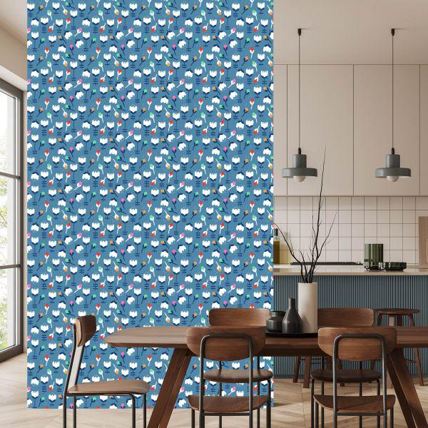 Behang Bloemen Voor Kinderen In Scandinavische Stijl - Afbeelding 4