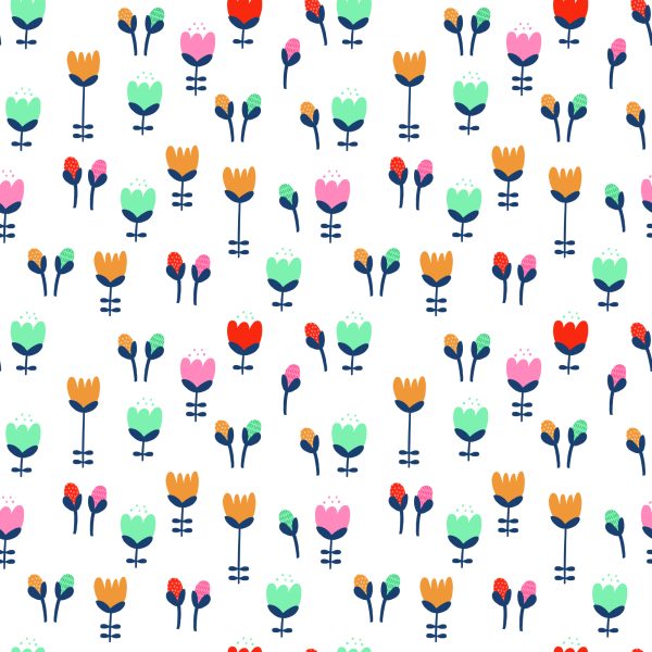 Behang Tulpen Voor Kinderen In Scandinavische Stijl - Afbeelding 2