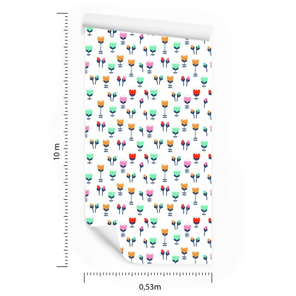 Behang Tulpen Voor Kinderen In Scandinavische Stijl - Afbeelding 8