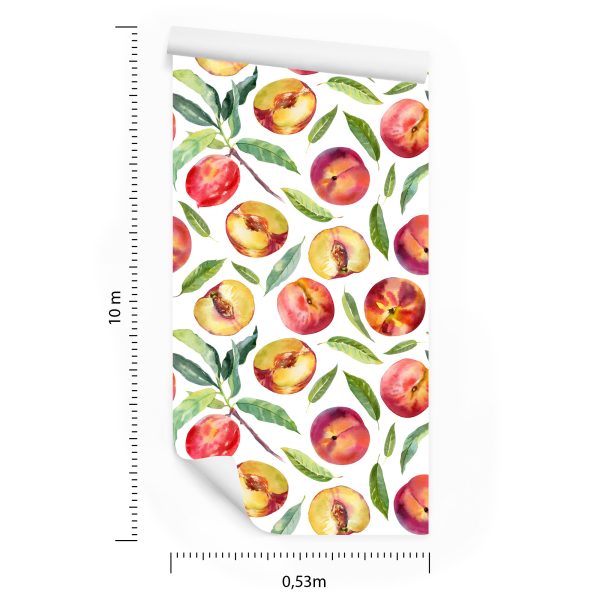 Behang Voor Eetkamer, Fruit, Bladeren, Takken, Groen - Afbeelding 8