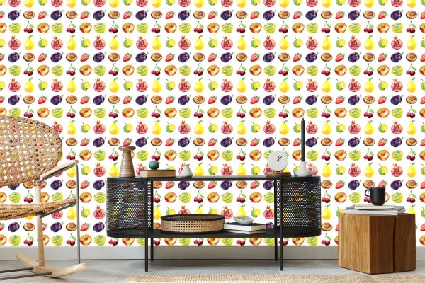 Behang Voor De Keuken, Fruit, Appels, Kersen, - Afbeelding 5