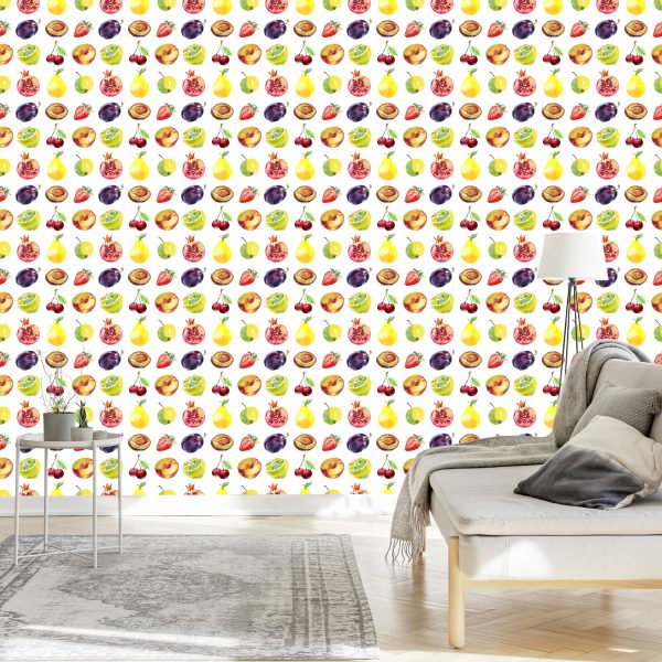 Behang Voor De Keuken, Fruit, Appels, Kersen, - Afbeelding 3