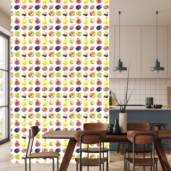 Behang Voor De Keuken, Fruit, Appels, Kersen, - Afbeelding 4