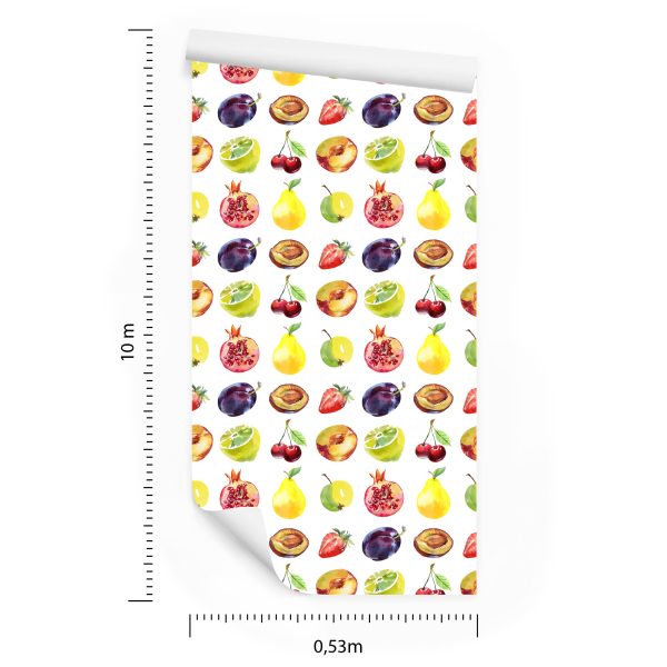 Behang Voor De Keuken, Fruit, Appels, Kersen, - Afbeelding 8