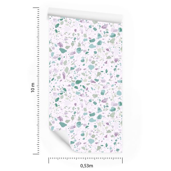 Behang Kleur Terrazzo-Imitatie - Afbeelding 8