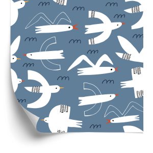 Behang Vogels In Kinderkamer In Scandinavische Stijl