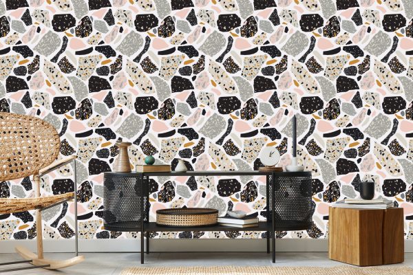 Behang Terrazzo Geometrische Abstractie - Afbeelding 5