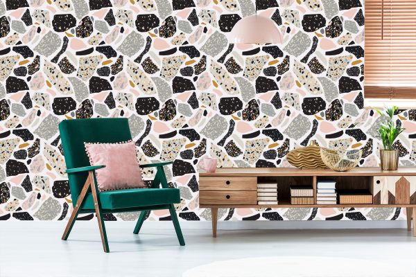 Behang Terrazzo Geometrische Abstractie - Afbeelding 6
