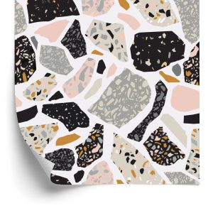 Behang Terrazzo Geometrische Abstractie