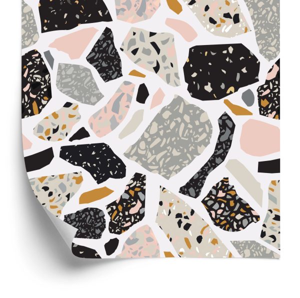 Behang Terrazzo Geometrische Abstractie