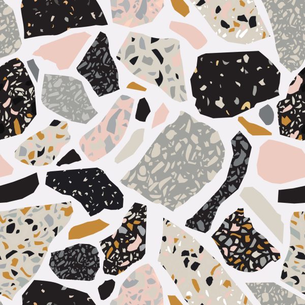 Behang Terrazzo Geometrische Abstractie - Afbeelding 2