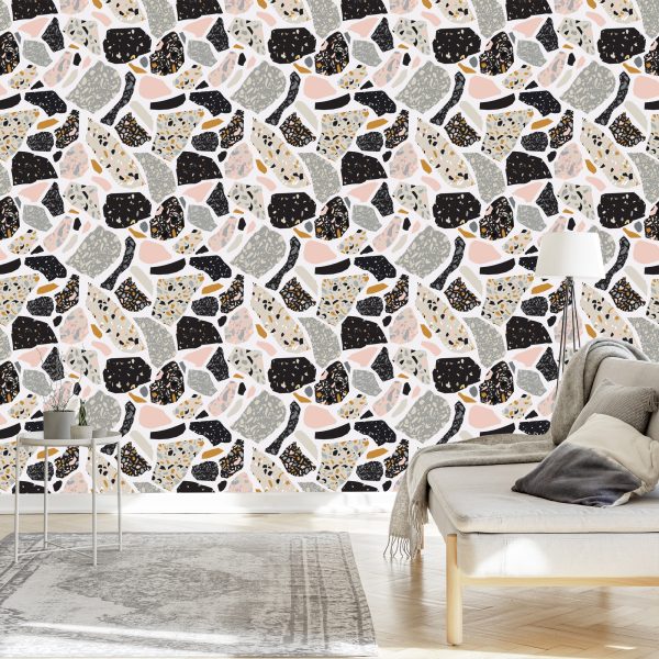Behang Terrazzo Geometrische Abstractie - Afbeelding 3
