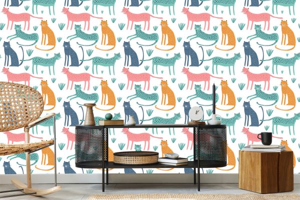 Behang Wanddecoratie Wilde Dieren Scandinavische Stijl - Afbeelding 5
