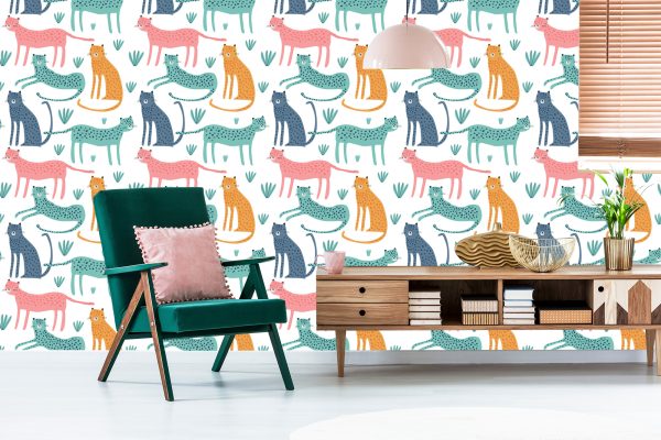 Behang Wanddecoratie Wilde Dieren Scandinavische Stijl - Afbeelding 6