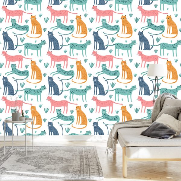 Behang Wanddecoratie Wilde Dieren Scandinavische Stijl - Afbeelding 3