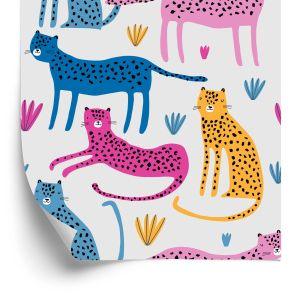 Behang Voor Kinderen Cheeta's In Scandinavische Stijl