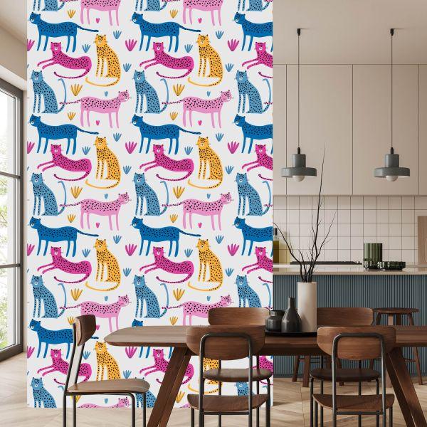 Behang Voor Kinderen Cheeta's In Scandinavische Stijl - Afbeelding 4