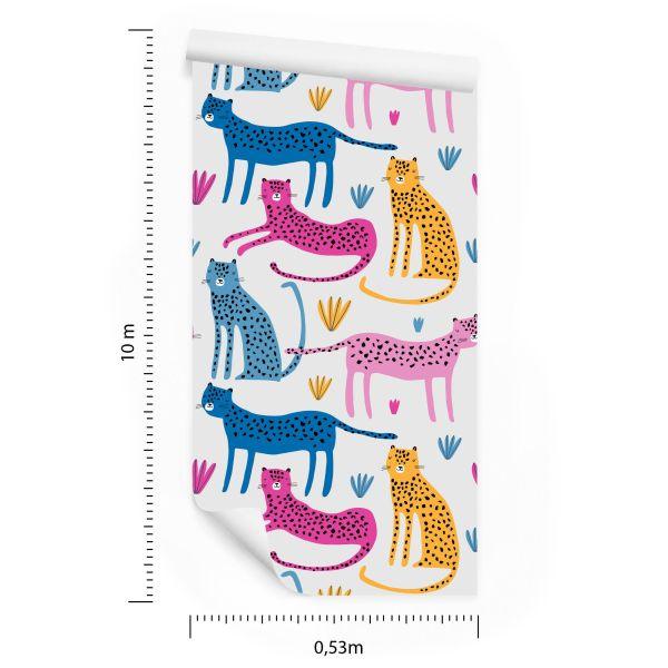 Behang Voor Kinderen Cheeta's In Scandinavische Stijl - Afbeelding 8