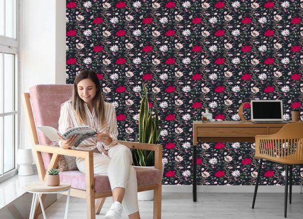 Behang Vintage Bloemen - Afbeelding 7