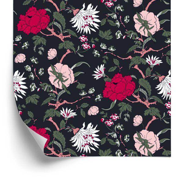 Behang Vintage Bloemen