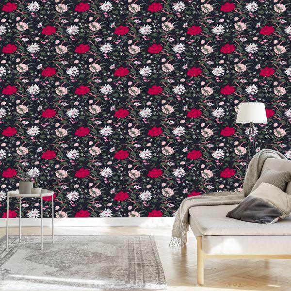 Behang Vintage Bloemen - Afbeelding 3