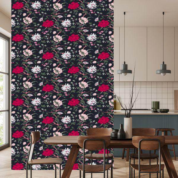 Behang Vintage Bloemen - Afbeelding 4
