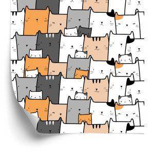 Behang Voor Kinderen - Vrolijke Katten