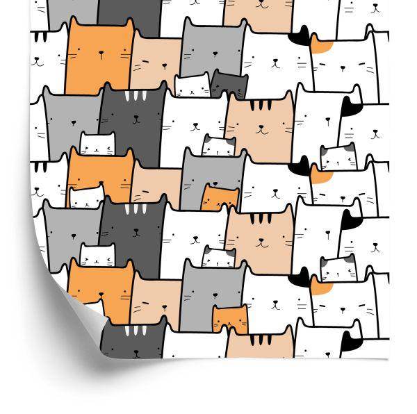 Behang Voor Kinderen - Vrolijke Katten