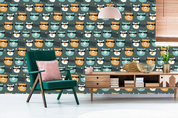 Behang Teddyberen Met Sterretjes - Afbeelding 6