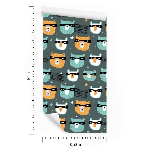 Behang Teddyberen Met Sterretjes - Afbeelding 8