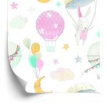 Behang Ballonnen Op De Achtergrond Van Kleurrijke Sterren
