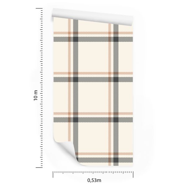 Behang 3D Modern Optisch Rooster Voor Woonkamer - Afbeelding 8