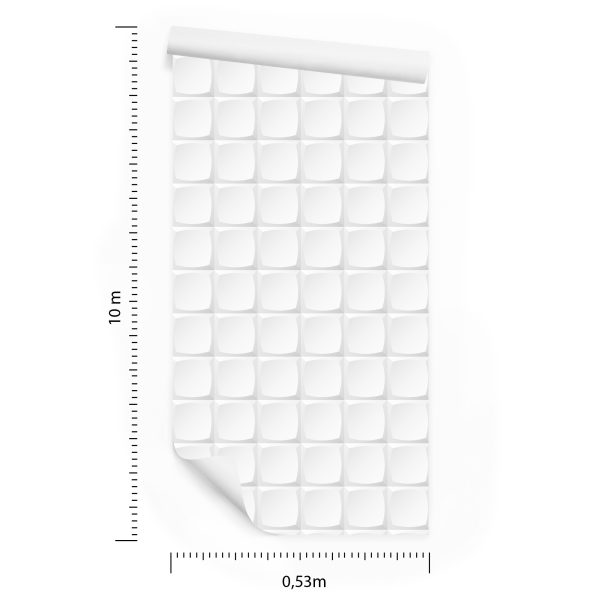 Behang Geometrisch 3D-Optisch Voor Woonkamer, Kantoor - Afbeelding 8