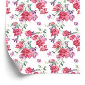 Behang Rozen, Bladeren, Bloemen