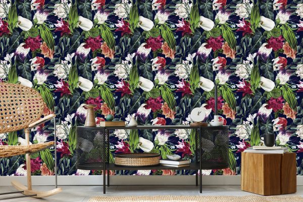 Behang Kleurrijke Bloemen - Afbeelding 5