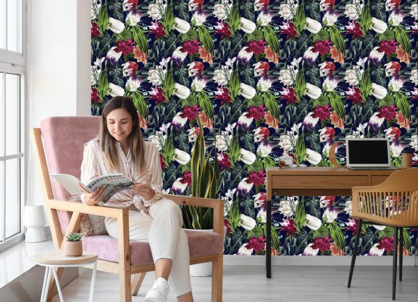 Behang Kleurrijke Bloemen - Afbeelding 7