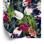 Behang Kleurrijke Bloemen