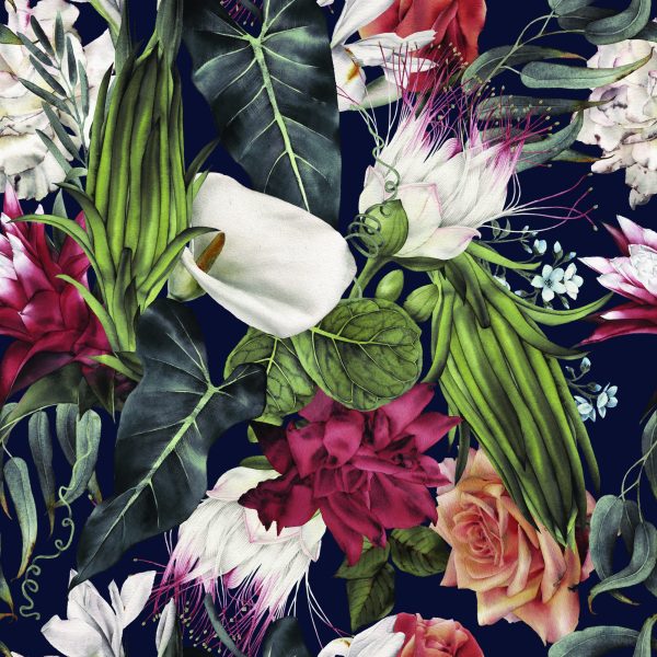 Behang Kleurrijke Bloemen - Afbeelding 2