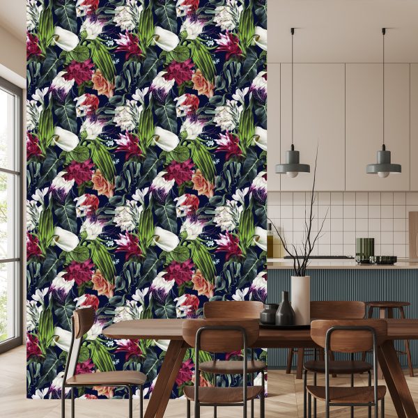 Behang Kleurrijke Bloemen - Afbeelding 4