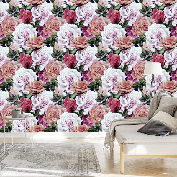 Behang Prachtige Engelse Rozen - Afbeelding 3