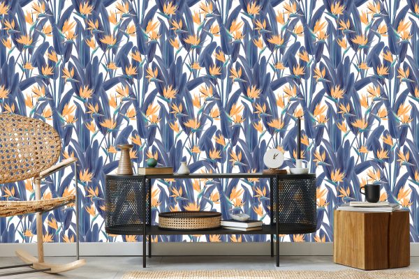 Behang Paradijsvogels Bloemen - Afbeelding 5