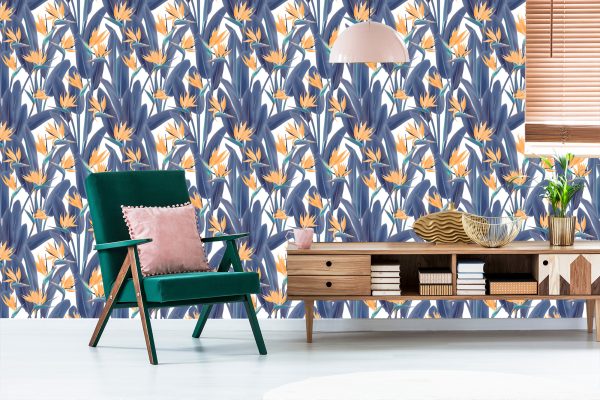 Behang Paradijsvogels Bloemen - Afbeelding 6