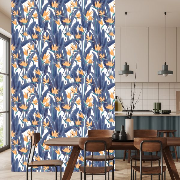 Behang Paradijsvogels Bloemen - Afbeelding 4