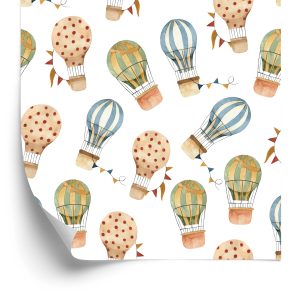 Behang Gedessineerde Ballonnen