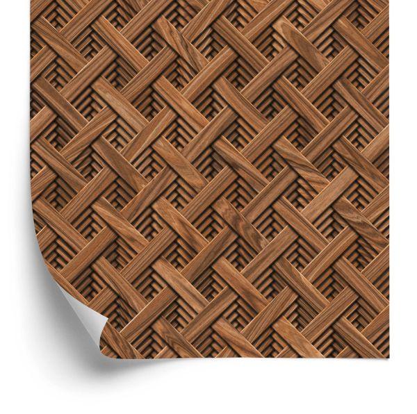 Behang Houten 3D Geometrisch Patroon