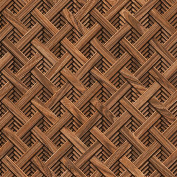 Behang Houten 3D Geometrisch Patroon - Afbeelding 2