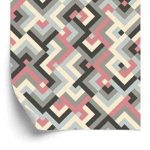 Behang Geometrische Patronen In Retrostijl