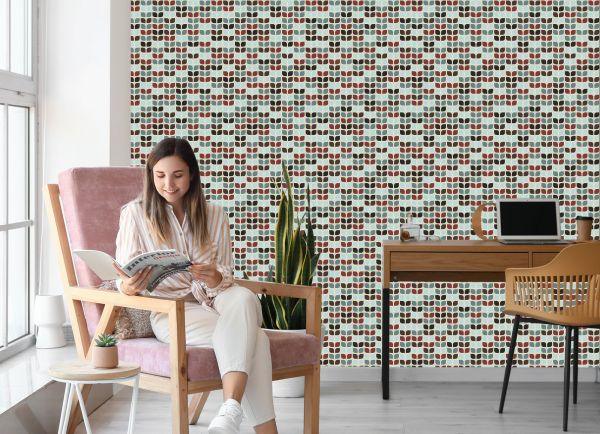 Behang Retro Geometrische Patronen - Afbeelding 7